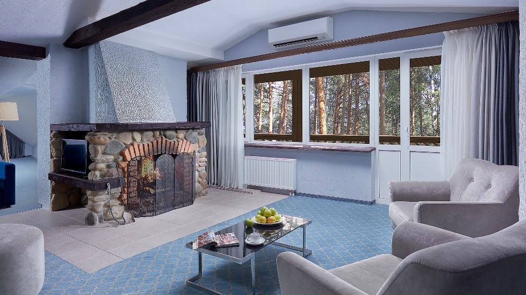 Номер 2-x местный люкс кантри с камином в отеле country-resort